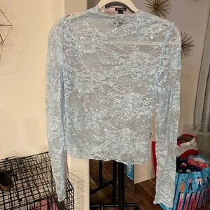 Wild Fable Light Blue or pink Lace Blouse